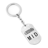 League of Legends Letter Logo ADC MID TOP SUP JUNGLE series keyring