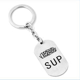 League of Legends Letter Logo ADC MID TOP SUP JUNGLE series keyring