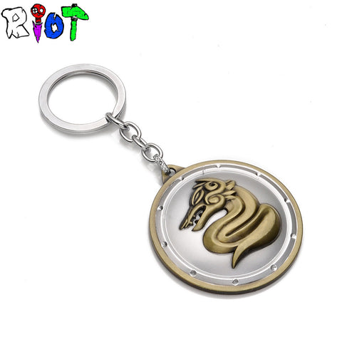 League of Legends Lord of War Pantheon Shield Weapon model KeyRing